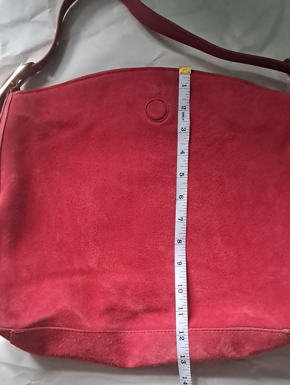 J. Crew Red Suede Shoulder Bag - Picture 9 of 16